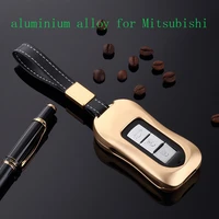new pattern car key case key chain bag aluminium alloy for mitsubishi outlander 2018 lancer asx accessories