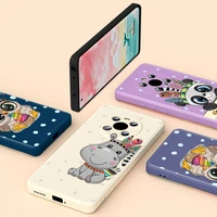 panda hippo eagle for huawei y5 y6 y7 y9 pro prime 2019 y7p 2020 y5p y6p y7a y9a y9s y6s liquid silicone tpu phone case