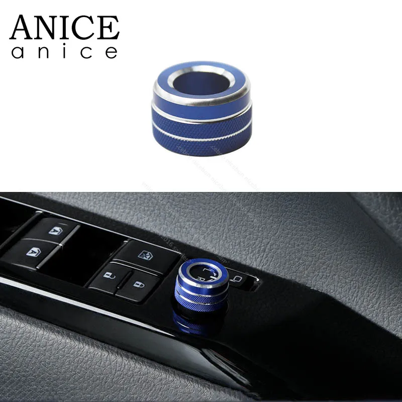 blue Aluminium Alloy Rearview Mirrors Switch Ring Cover Trim Fit for Toyota Fortuner Hilux Prius Alphard Vellfire | Автомобили и