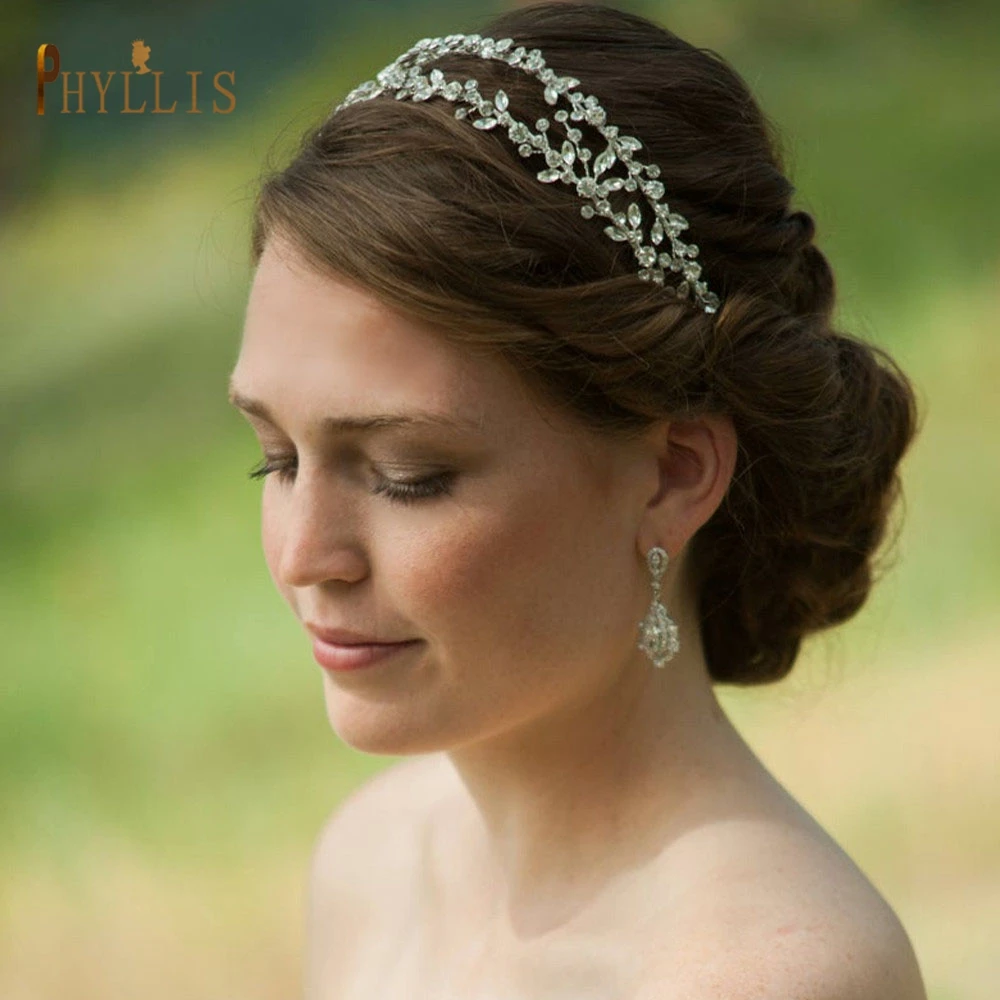 

A385 Handmade Women's Crystal Bridal Headpiece Wedding Headband Bridal Headwear Bridal Hair Accessories for Girls Queen Tiara