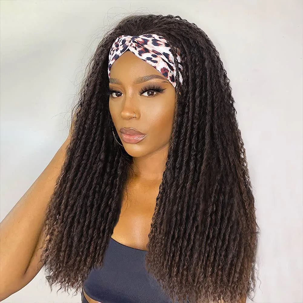 Коричневые синтетические парики Omber на голову для дредов волос афро кудрявые