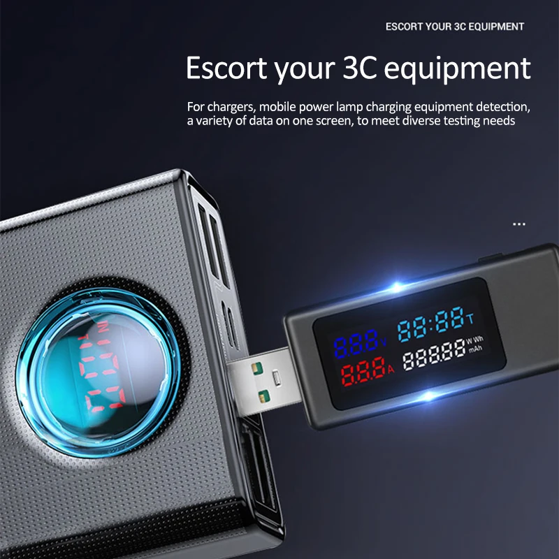 USB-тестер 6 в 1 DC4-30V 0-6 5a IPS дисплей цифровой измеритель мощности напряжения таймера