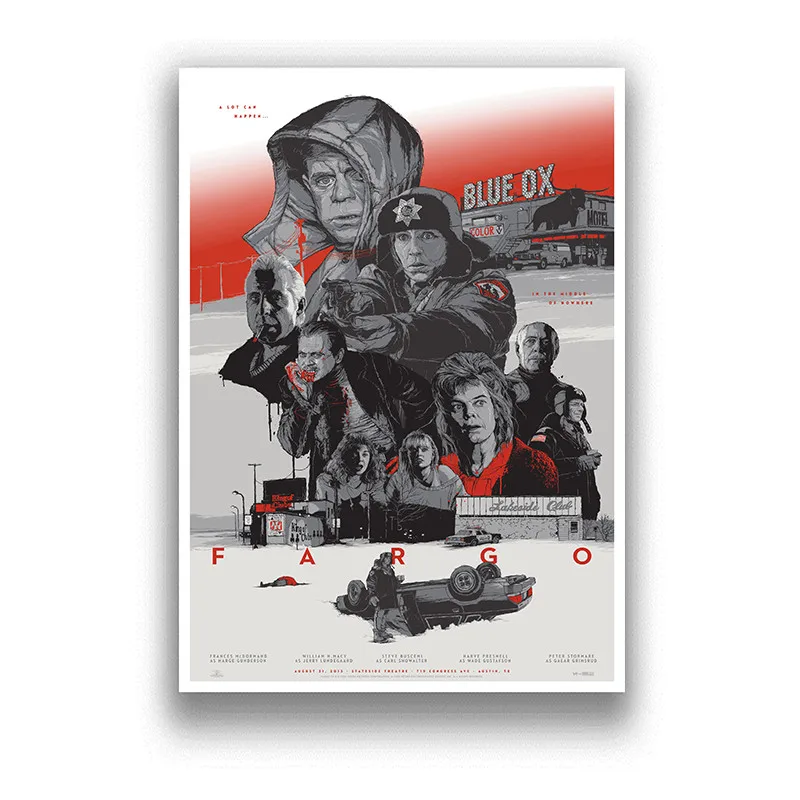 Настенные наклейки Fargo с белым покрытием бумажные принты четкое изображение