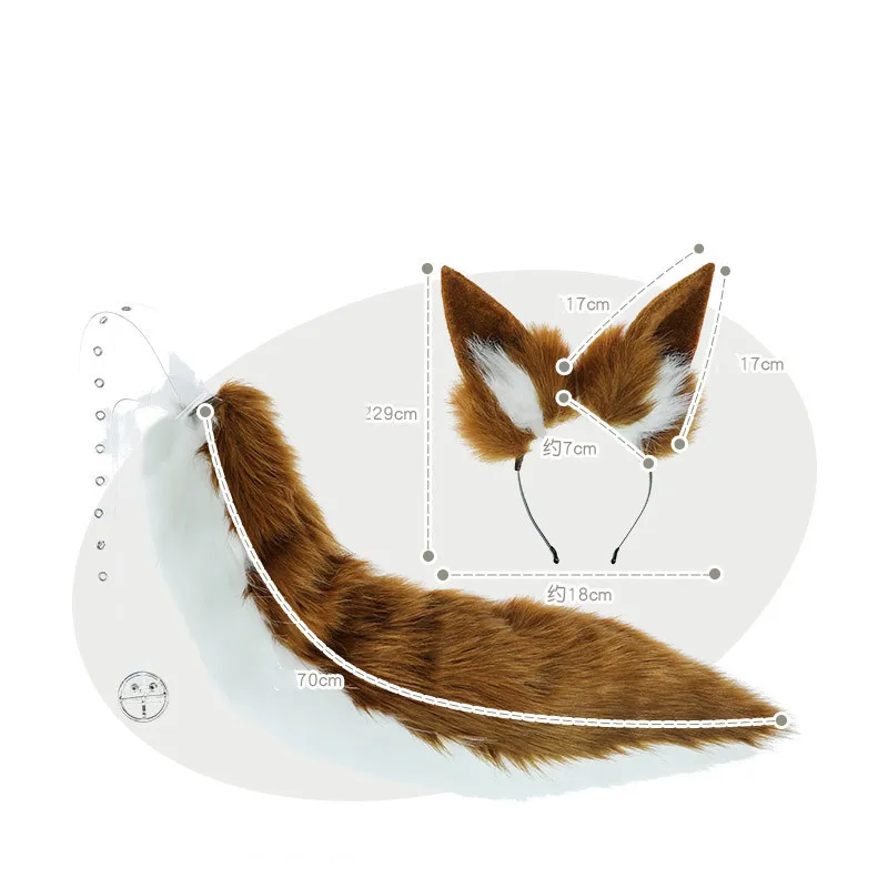 Обруч для волос с длинными лисьими ушками длинная повязка на голову косплея