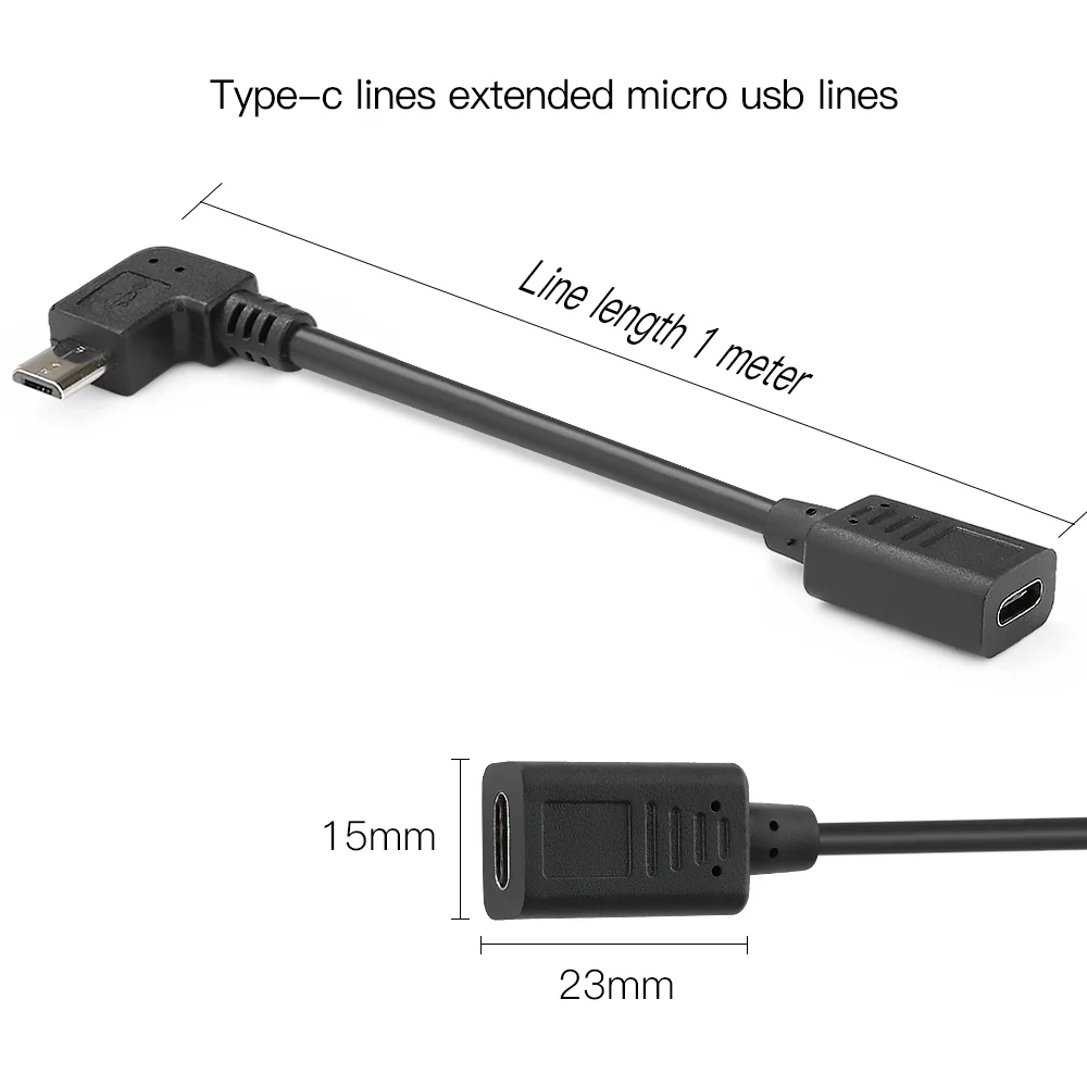 

100cm Extension Cable Type-c IOS Micro-USB for DJI Osmo Pocket /Pocket 2 Gimbal Accessories Data Line 100cm