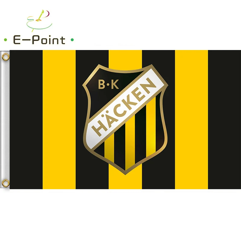 

Flag of Sweden BK Hacken 3ft*5ft (90*150cm) Size Christmas Decorations for Home Flag Banner Gifts