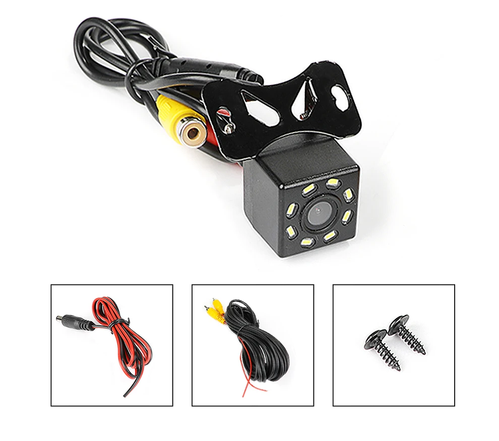

Car Rear View Camera Universal 12 LED Night Vision Backup Parking Reverse Camera Waterproof 170 Wide Angle HD Color Image