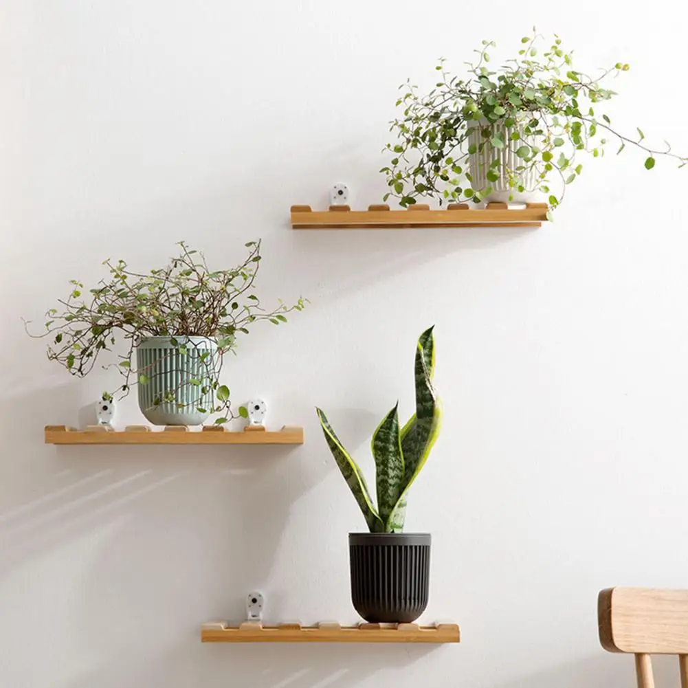 

1 Set Decorative Living Room Decoration Hanger Rack Bamboo Hanging Flower Shelf Widely Applied for Living Room