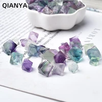 natural gemstone crystal color fluorite octahedron mineral healing aura crafts home decoration aquarium stone diy gift