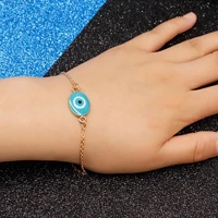 simple devil eyes turquoise bracelet gold silver anime creative design eye metal chain men and women accessories friendship gift