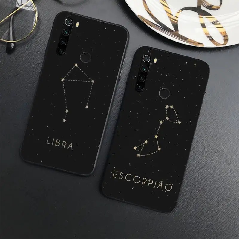 

12 constellations zodiac signs Phone Case For Xiaomi Redmi note 7 8 9 t max3 s 10 pro lite coque shell cover funda