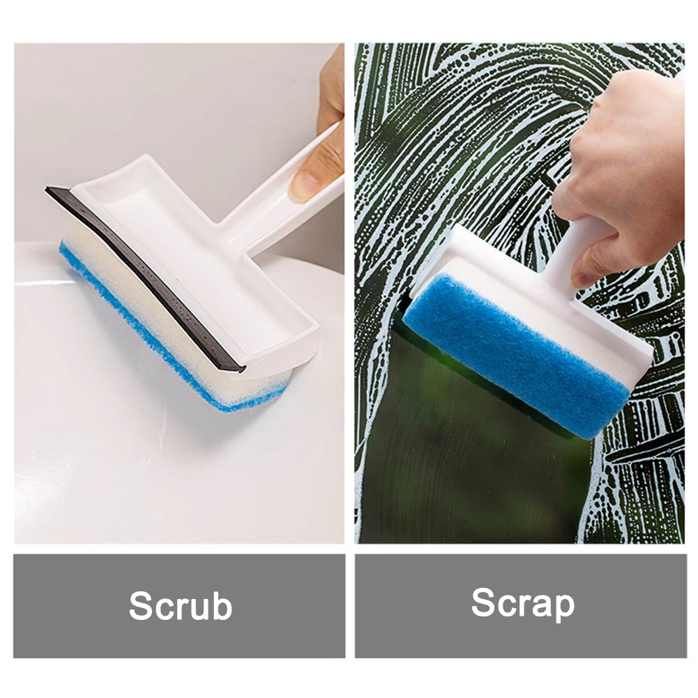 

Window Squeegee Cleaning Tool 2-in-1 Window Glass Cleaner Windshield Cleaning Sponge and Rubber Squeegee