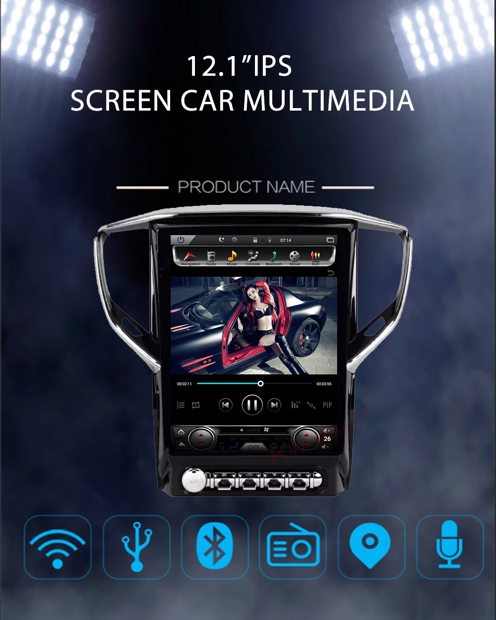 KiriNavi вертикальный экран Tesla style 12," Android 8,1 автомобильный Радио gps навигация для Maserati Ghibli автомобильный Dvd мультимедийный плеер 4G