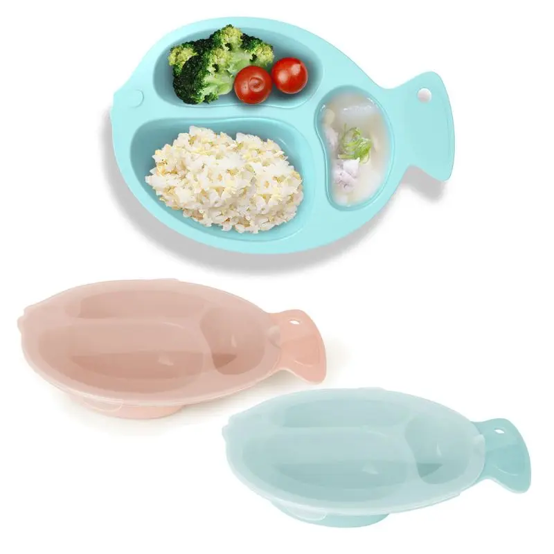 Детская посуда для кормления мультяшная рыба детские блюда обеденная