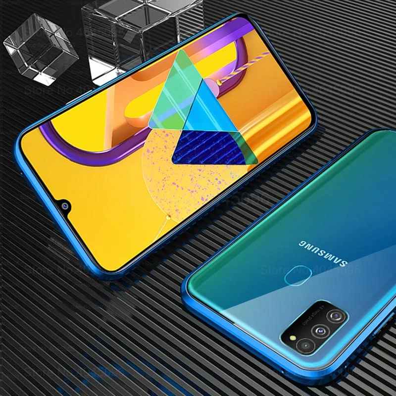 360 магнитный металлический стеклянный чехол для samsung Galaxy M30S чехол s для samsung A20 A30 A50 A50S A70 чехол из закаленного стекла для телефона