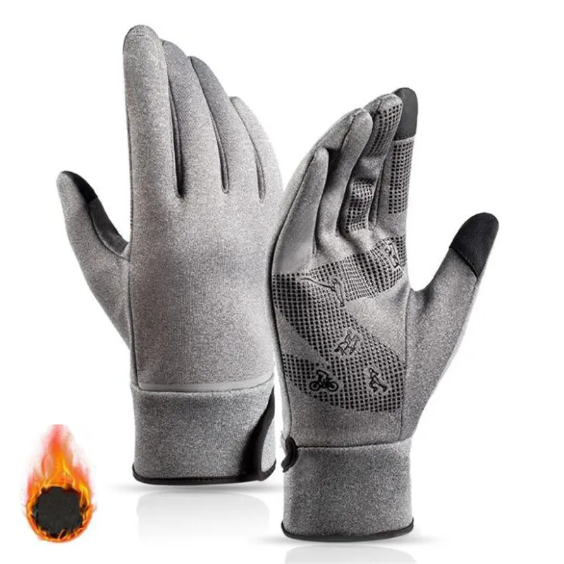 

Motorcycle Gloves Fleece Keep Warm Water-Repellent Winter Moto Motocross Motorbike Full Finger Gloves Touch Screen Riding Gloves
