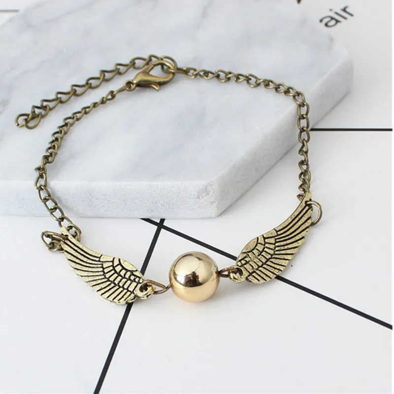 Новый карманный браслет Quidditch Golden Snitch винтажный Ретро с крыльями для мужчин и