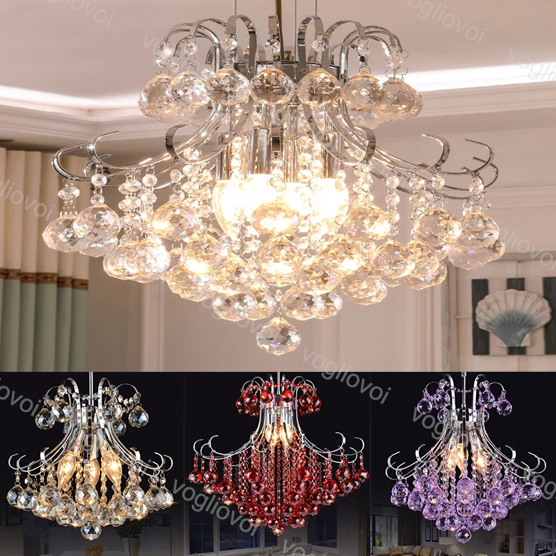 

Хрустальная люстра воглибоovoi K9, современная люстра с железной ручкой и 3 головками E14, маленький/средний/большой для помещений, магазина оде...