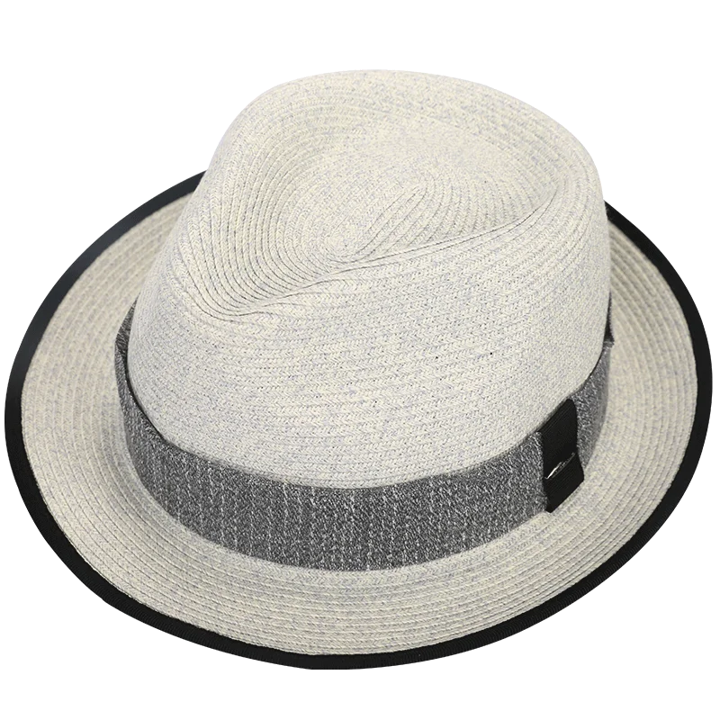Ivory Mix Blue 57cm Sedancasesa,, солнцезащитные шляпы для мужчин, кепки, Sombreros, летние козырьки, кепки, анти-УФ, Chapeu, уличная, морская, Пляжная, соломенная мужская шляпа - Цвет: Ivory Mix Blue 57cm