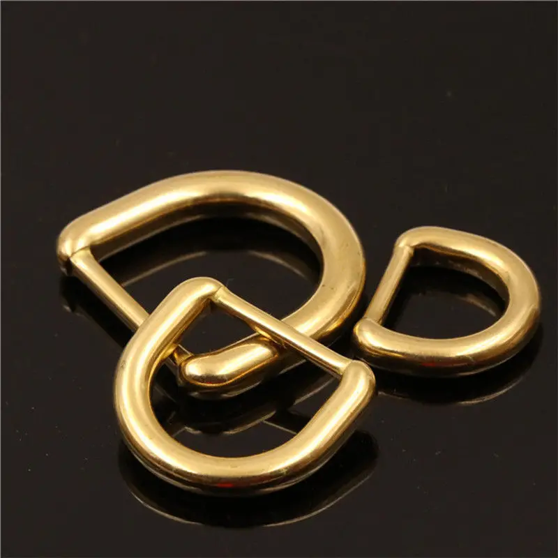 

1 x Solid Brass Molded D ring Buckle for Leather Craft Bag Purse Strap Belt Webbing Dog Collar 15/20/25mm
