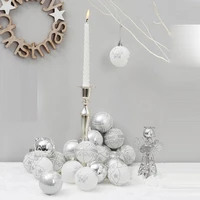 24 piecesset christmas decoration ball ornaments 6 cm platinum 2022 family party wedding arrangement home atmosphere decoration