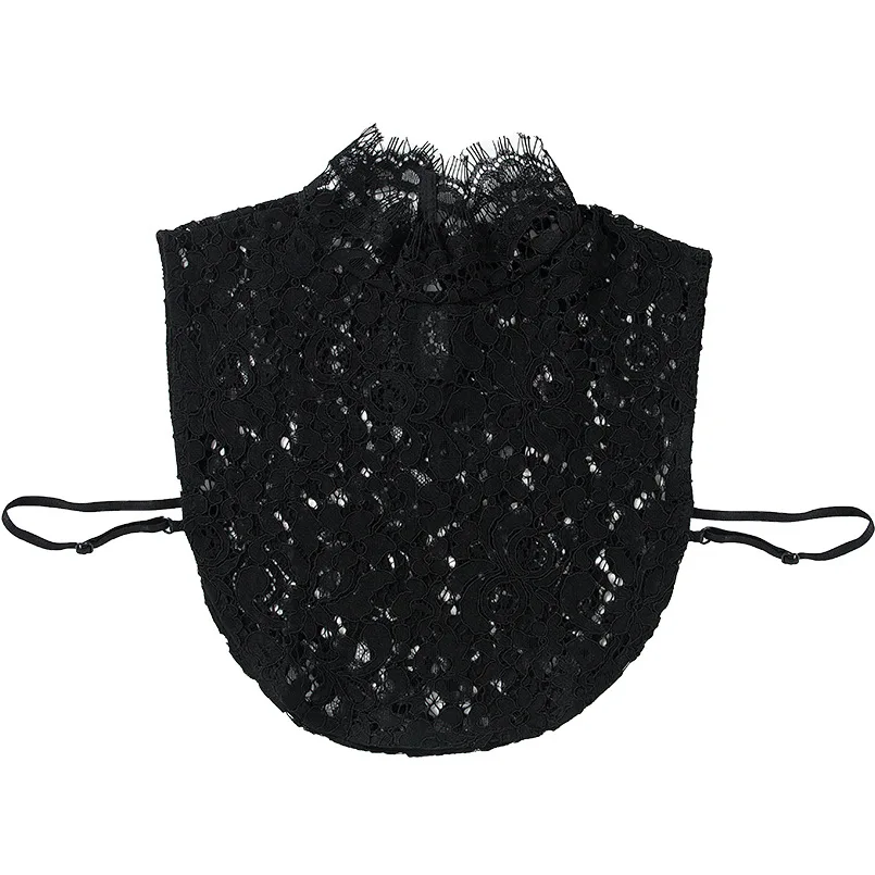 

Women Lace Floral Embroidery False Collars Adjustable Detachable Shirt Fake Collars Blouse Top Half Shirt Sweater Decoration