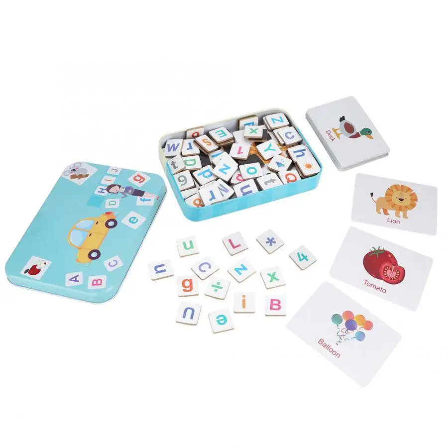 Деревянные магнитные буквы цифры животные с мольберт доска Алфавит 123 ABC набор