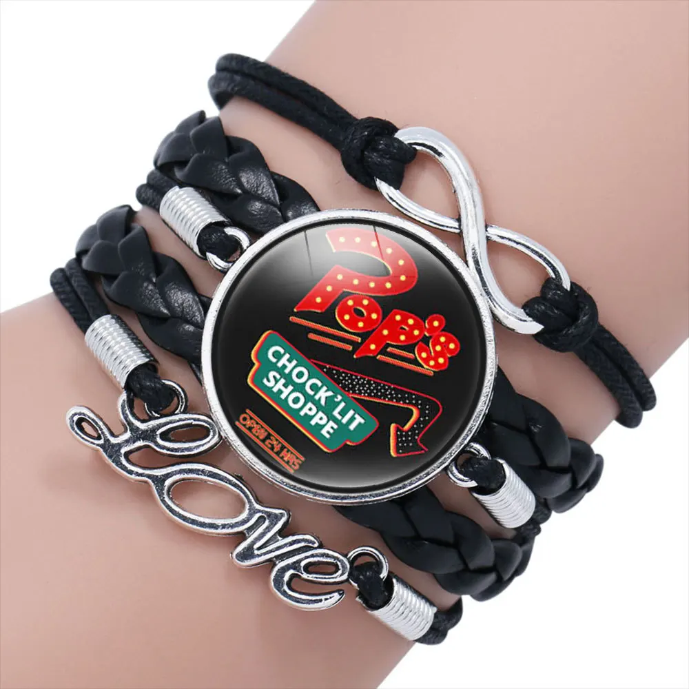 Кожаный браслет FIMAODZ TV Riverdale South Side Serpents стеклянная купольная кнопка