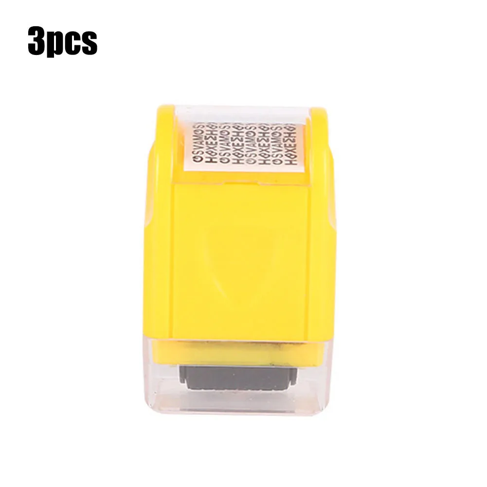 

3x Roller Stamp Easy Guard Plastic Privacy Roller Security Theft Protection