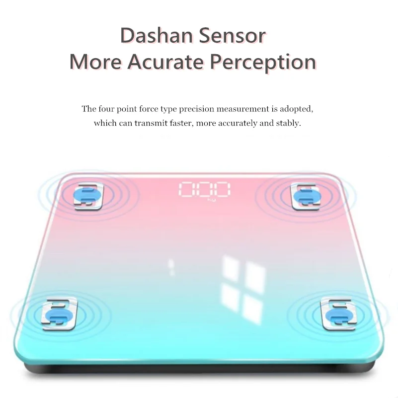 Градиентные цветные весы для ванной комнаты цифровые до 180 кг напольные умные