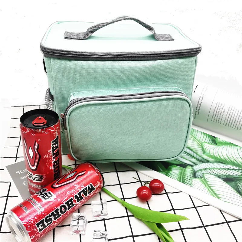 

Студенческие Изолированные сумки для ланча Bento, переносная охлаждающая Сумка для льда, многофункциональная сумка через плечо для кемпинга ...