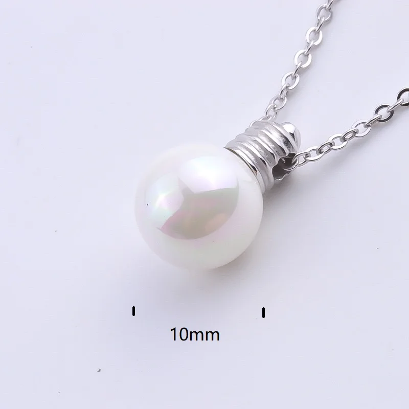 Большие круглые жемчужные ожерелья в виде ракушки из стерлингового серебра 925