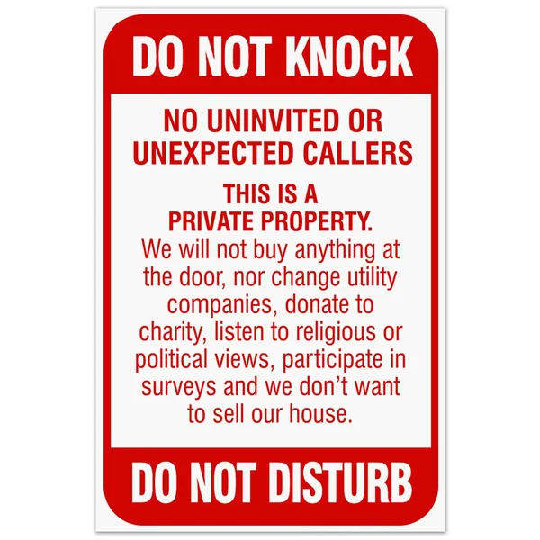 

Tin Sign Wall Decor Do Not Knock Do Not Disturb Sign, No Soliciting Sign Metal Painting Poster