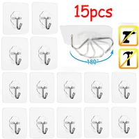 transparent strong self adhesive door wall hangers hooks suction heavy load rack cup sucker for kitchen bathroom 1015pcs 6x6