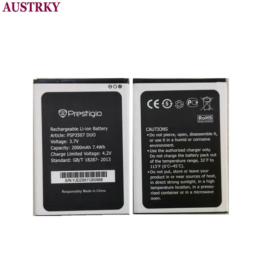 Новый 2000 мАч PSP3507 высококачественный литий ионный аккумулятор для Prestigio Wize N3 3507