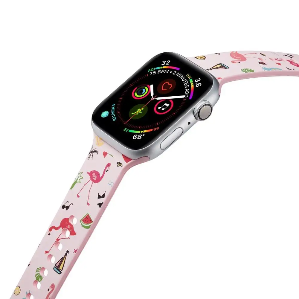 Ремешок силиконовый для Apple Watch series 1 2 3 38 мм 42 мягкий цветной браслет iWatch 4 5 44 40