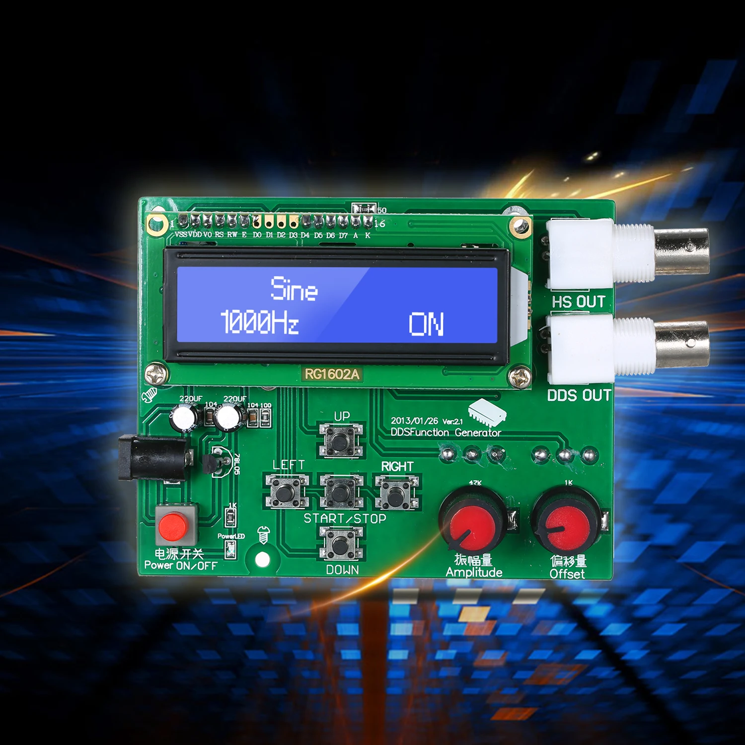 DDS Function Signal Generator Module Sine Square Sawtooth Triangle 1Hz-65534Hz Source Components | Инструменты
