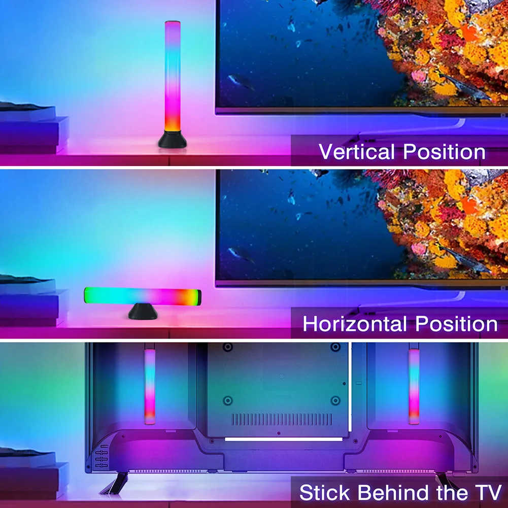 2 шт. RGB музыкальный подсветильник s Звуковое управление умные ночные светильники