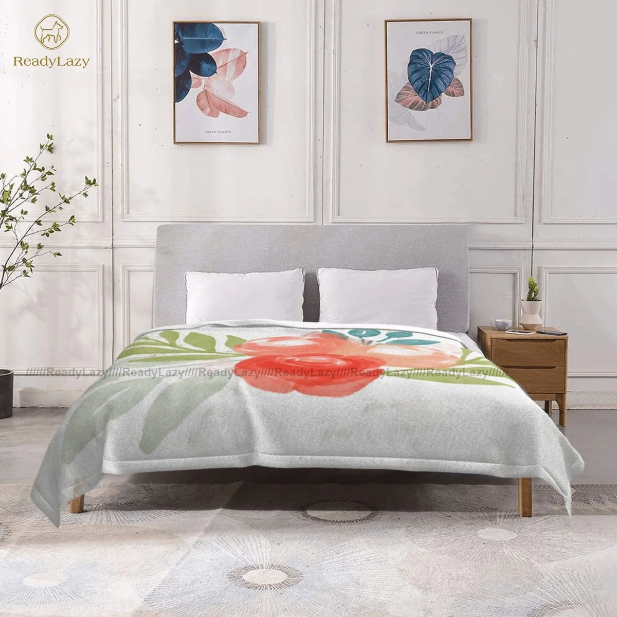 

Floral Blanket Fashion Fluffy Bedspread Sherpa Fleece Bed Soft Blanket