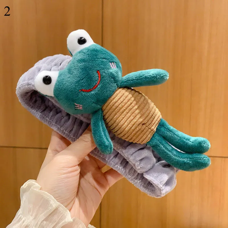 

2020 New Headbands Cartoon Plush Fruit Animals Wash Face Turban Makeup Elastic Hair Bands Coral Fleece Hair Accessories