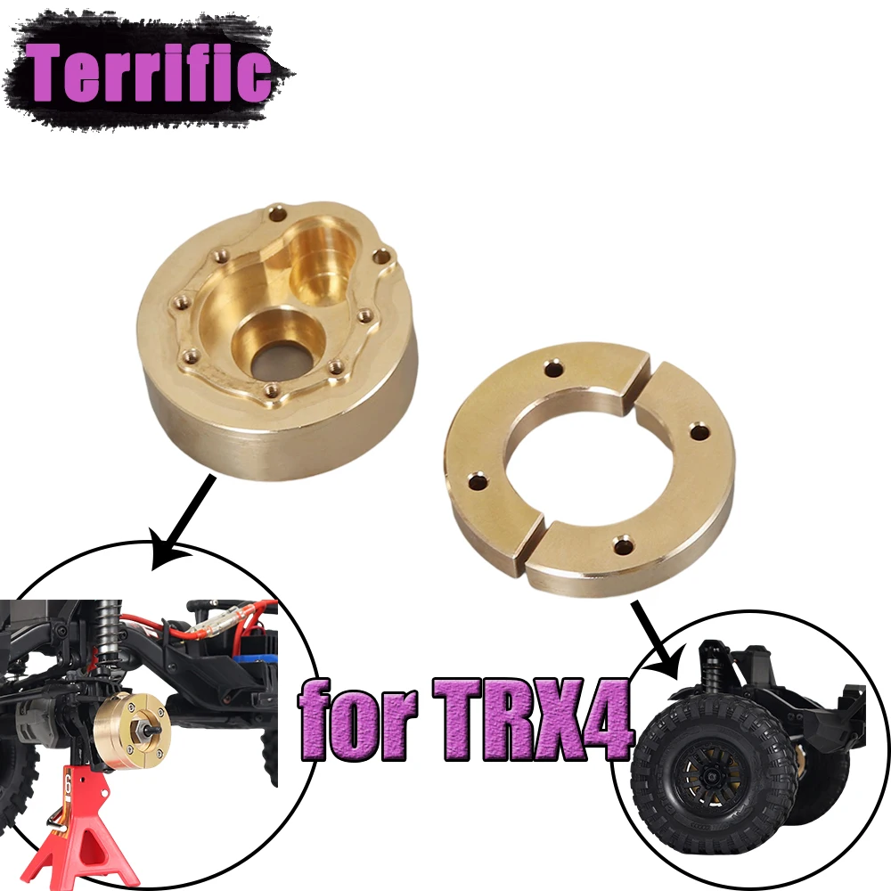 

TRX-4 2PCS Heavy Brass Counterweight Outer Portal Drive Housing Balance Weight for 1/10 RC Crawler Car Traxxas TRX4