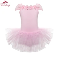 new design kids flower ballet dress party dance wear girls ballerina dance costume for toddler