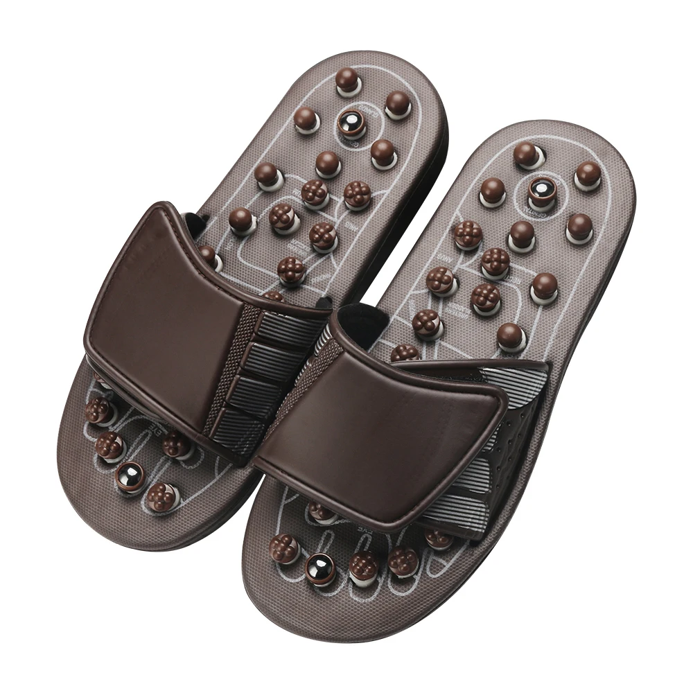 Акупунктурные массажные сандалии из булыжника тапочки для ног Рефлексология