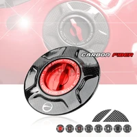 flat weave carbon fiber motorcycle accessories quick release key fuel tank gas oil cap cover for ducati panigale v4 v4sr