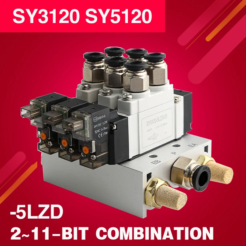 

Одноцилиндровый электромагнитный клапан SMC типа SY SY3120, SY5120, SY5120-5LZD, комбинация клапанов, с электронным управлением, 5LZD