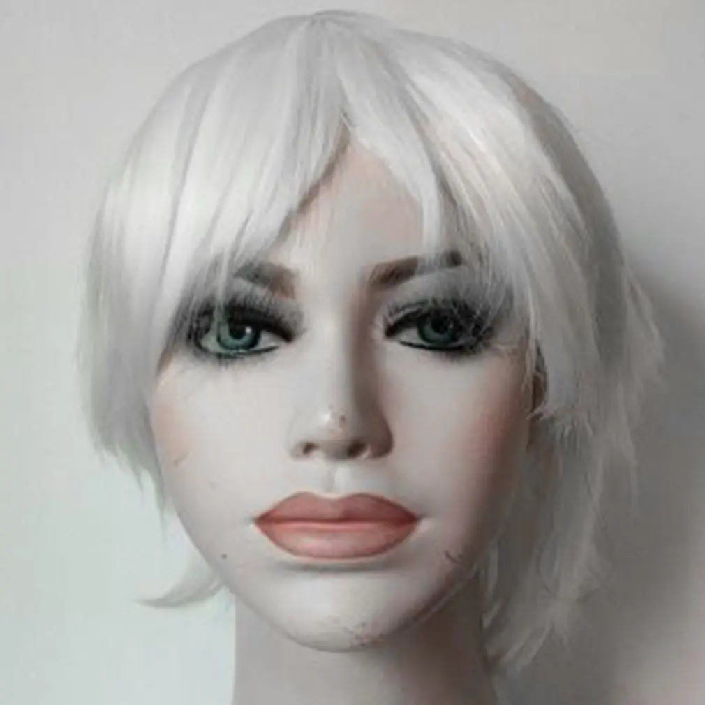 Токийский парик Гуль косплей волосы короткие прямые серебристо серые шелковые