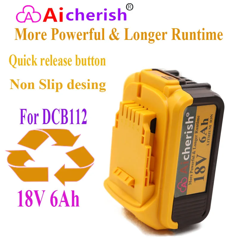 18 в 6000 А · ч мА Dewalt с мощным аккумулятором Xr электроинструмент для DCB184 DCB181 DCB182 DCB200
