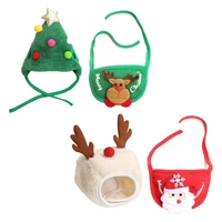 christmas warm dog winter decorative clothes pet hat collar bib dress up costume outfit cospaly pet christmas dress up supplies