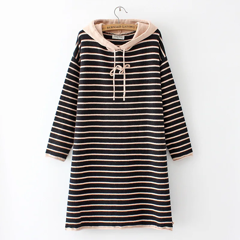 

Свитер оверсайз, женский джемпер с капюшоном, новый стильный Свободный вязаный пуловер на осень и зиму, длинная трикотажная одежда 2020