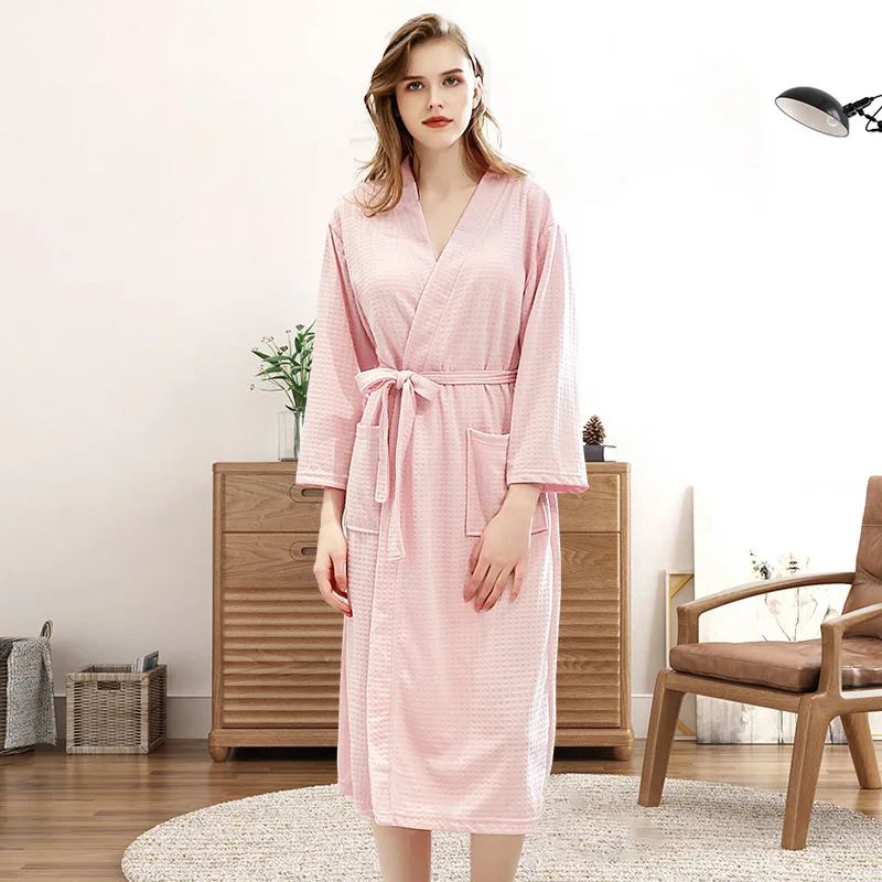 women pink Сексуальный зимний длинный халат для влюбленных, нижнее белье, ночная рубашка, топ для сна, женский и мужской халат, ночная рубашка, утолщенные халаты для ванной, одежда для сна - Цвет: women pink